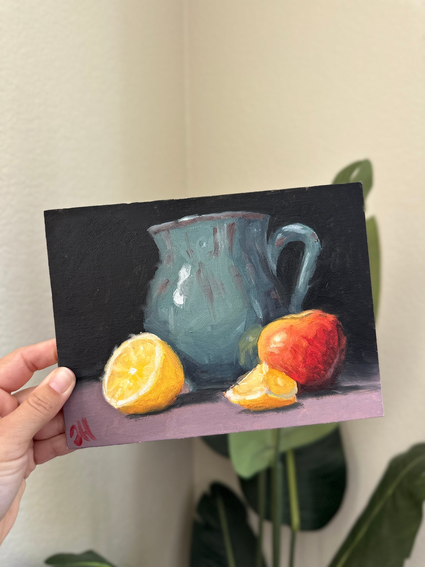 “Vase and Fruit”