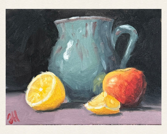 “Vase and Fruit”