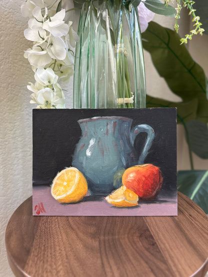 “Vase and Fruit”